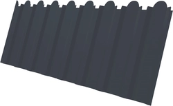Профнастил С20B фигурный 0,45 Drap СТ слим RAL 7024 мокрый асфальт GL 786079
