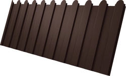 Профнастил С8A в02 фигурный Grand Line 0,45 Drap TwinColor с пленкой RAL 8017 шоколад GL 793942