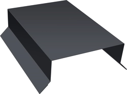 Парапетная крышка прямая 100мм Grand Line 0,45 ПЭ двухсторонний с пленкой RAL 7024 мокрый асфальт (2м) GL 623684