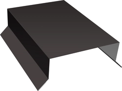 Парапетная крышка прямая 125мм Grand Line 0,5 PurPro матовый RR 32 темно-коричневый (3м) GL 540218
