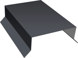 Парапетная крышка прямая 125мм Grand Line 0,45 Drap ТР RAL 7024 мокрый асфальт (2м) GL 697535