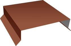 Парапетная крышка прямая 150мм Grand Line 0,45 ПЭ с пленкой RAL 8004 терракота (2м) GL 540373