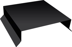 Парапетная крышка прямая 150мм Grand Line 0,5 Velur RAL 9005 черный (2м) GL 549730