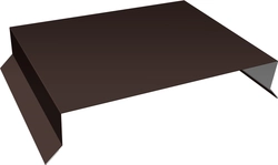 Парапетная крышка прямая 250мм Grand Line 0,5 ПЭ с пленкой RAL 8017 шоколад (2м) GL 626765
