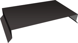 Парапетная крышка прямая 390мм Grand Line 0,5 Drap ТХ RR 32 темно-коричневый (3м) GL 570235