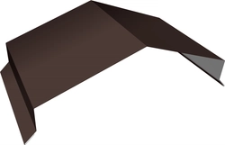 Парапетная крышка угольная 390мм Grand Line 0,45 Drap СТ RAL 8017 шоколад (2,5м) GL 542304