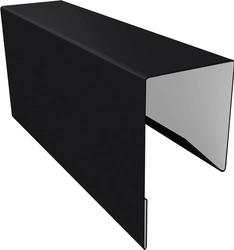Планка П-образная заборная 17 Grand Line 0,5 PurLite матовый RAL 9005 черный (2м) GL 656848