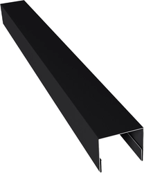 Планка П-образная заборная 24 Grand Line 0,5 Velur RAL 9005 черный (2м) GL 551537