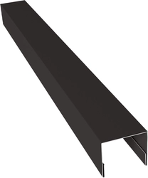Планка П-образная заборная 24 Grand Line 0,5 Атлас с пленкой RR 32 темно-коричневый (2м) GL 600397