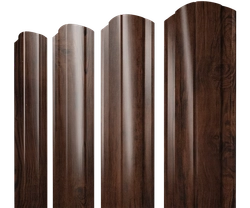 Штакетник Круглый фигурный Grand Line 0,45 Принт Элит Бразильская вишня TwinColor GL 192883
