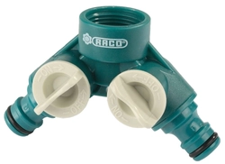 RACO  ORIGINAL, 3/4″, двухканальный, с внутренней резьбой, из ABS пластика, поливочный распределитель (4250-55255C) 4250-55255C