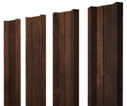Штакетник М-образный A с прямым резом Grand Line 0,45 Принт Премиум двухсторонний Бразильская вишня темная Фреш GL 713070
