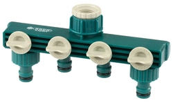 RACO  ORIGINAL, 1/2″ - 3/4″, четырехканальный, с внутренней резьбой, из ABS пластика, поливочный распределитель (4250-55258C) 4250-55258C