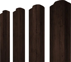 Штакетник М-образный B фигурный Grand Line 0,45 Принт Премиум двухсторонний Античный дуб GL 745006