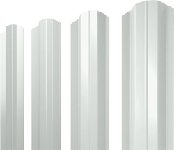 Штакетник М-образный B фигурный Grand Line 0,45 Drap ТХ RAL 9003 сигнальный белый GL 805266