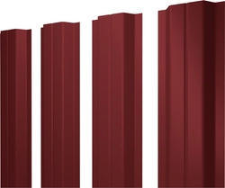 Штакетник П-образный A с прямым резом Grand Line 0,45 ПЭ RAL 3011 коричнево-красный GL 176065