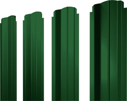 Штакетник П-образный B фигурный Grand Line 0,45 ПЭ RAL 6002 лиственно-зеленый GL 284871