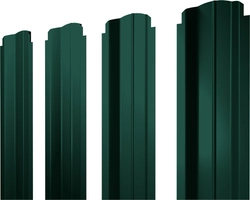 Штакетник П-образный B фигурный Grand Line 0,4 ПЭ RAL 6005 зеленый мох GL 405830