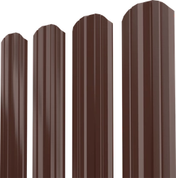 Штакетник Твин XL фигурный Grand Line 0,5 Drap ТХ RAL 8017 шоколад GL 796603