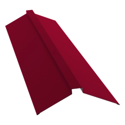 Планка конька плоского 150х40х150 Grand Line 0,45 ПЭ с пленкой RAL 3003 рубиново-красный (2м) GL 487715