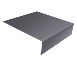 Планка лобовая/околооконная простая 190х50 Grand Line 0,4 ПЭ с пленкой RAL 7004 сигнальный серый (3м) GL 607283