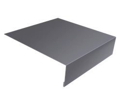 Планка лобовая/околооконная простая 190х50 Grand Line 0,5 ПЭ с пленкой RAL 7004 сигнальный серый (3м) GL 625778