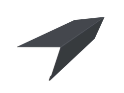 Планка капельник обратный 105х80 Фартук S16 Grand Line 0,5 Сатин матовый RAL 7024 мокрый асфальт (3м) GL 619428