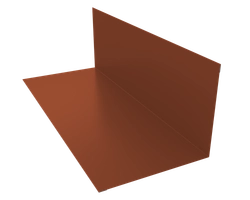 Планка примыкания верхняя к трубе 150х200 Grand Line 0,5 Сатин с пленкой RAL 8004 терракота (3м) GL 649916