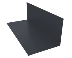 Планка примыкания верхняя к трубе 150х200 Grand Line 0,5 Сатин матовый ТХ RAL 7024 мокрый асфальт (2м) GL 649801