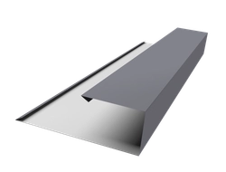 Планка торцевая страховочная Grand Line 0,5 ПЭ с пленкой RAL 7004 сигнальный серый (3м) GL 626342