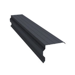 Планка торцевая фигурная 90х110 Grand Line 0,45 ПЭ двухсторонний с пленкой RAL 7024 мокрый асфальт (3м) GL 651355
