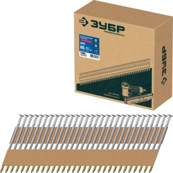 ЗУБР SN21 80 х 3.1 мм, реечные гвозди рифленые оцинкованные, 2010 шт (305396-80) zb  305396-80
