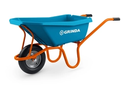 GRINDA GP-21, ударопрочный пластиковый кузов, 110 л, 180 кг, одноколесная, пневматическое колесо, тачка садовая PROLine (422408) zb  422408