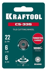 KRAFTOOL CS-335 22х6 мм, на подшипнике, режущий элемент для системы сухой резки крупноформатной плитки (33250-5) zb  33250-5