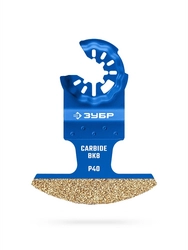 ЗУБР CARBIDE ВК8 Р40, 70x2.6 мм полотно с твердосплавной крошкой: керамика, кирпич, пенобетон, StarQuick (15581-70-2.6) zb  15581-70-2.6