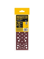 STEHER BPS-720-S 70х198 мм, Р80, шлифовальный лист на липучке, 56 отв., 5 шт. (35686-080) zb  35686-080