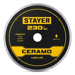 STAYER CERAMO 230 мм (22.2/25.4 х 5 х 2.2 мм), сплошной алмазный диск (3664-230) zb  3664-230_z03