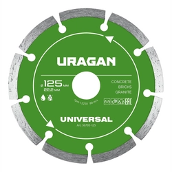 URAGAN UNIVERSAL 125 мм, диск алмазный отрезной сегментный (36705-125) zb  36705-125