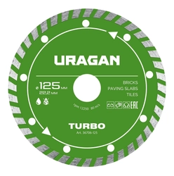 URAGAN TURBO 125 мм, диск алмазный отрезной сегментированный (36706-125) zb  36706-125