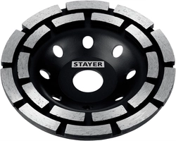 STAYER Double, d 125 мм, двухрядная алмазная шлифовальная чашка (33381-125) zb  33381-125_z02