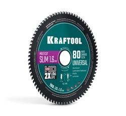 KRAFTOOL Slim multi cut 190 х 30 x 1.6 мм, 80Т, диск пильный по дереву (36957-190-30-80) zb  36957-190-30-80