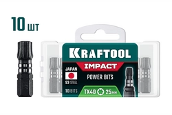 KRAFTOOL Impact TX 40, 25 мм, 10 шт, ударные биты (26195-40-25-S10) zb  26195-40-25-s10