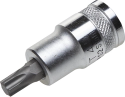 Торцовая бита-головка KRAFTOOL ″INDUSTRIE QUALITAT″, материал S2, TORX, сатинированная, 1/2″, Т45 zb  27905-45_z01
