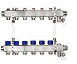 Ридан 088U0976R — Комплект коллекторов SSM-6R set с кронштейнами, ручным воздухоотводчиком, сливным краном и торцевой заглушкой, 6 контуров 088u0976r