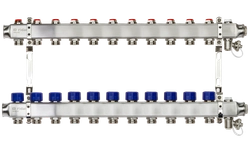 Ридан 088U0981R — Комплект коллекторов SSM-11R set с кронштейнами, ручным воздухоотводчиком, сливным краном и торцевой заглушкой, 11 контуров 088u0981r