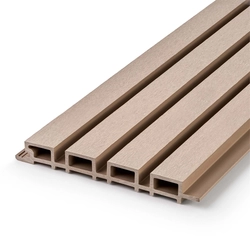 Фасадная реечная панель EasyDecking Вуд-Икс 219х26х3010 Бежевый Шлифованная LT 27471
