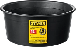 STAYER  STRONG, 15 л, круглый строительный таз (06098-15) 06098-15_z01