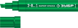 ЗУБР  МК-800 2-8 мм, клиновидный, зеленый, экстрабольшой объем, Маркер-краска, ПРОФЕССИОНАЛ (06327-4) 06327-4