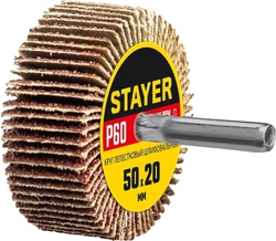 STAYER  d 50 x 20 мм, P60, на шпильке d 6 мм, круг шлифовальный лепестковый (36607-060) 36607-060