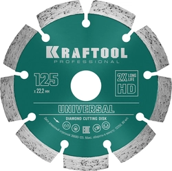 KRAFTOOL  Universal, 125 мм, (22.2 мм, 10 х 2.4мм), сегментный алмазный диск (36680-125) 36680-125